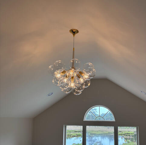 Office Chandelier Install